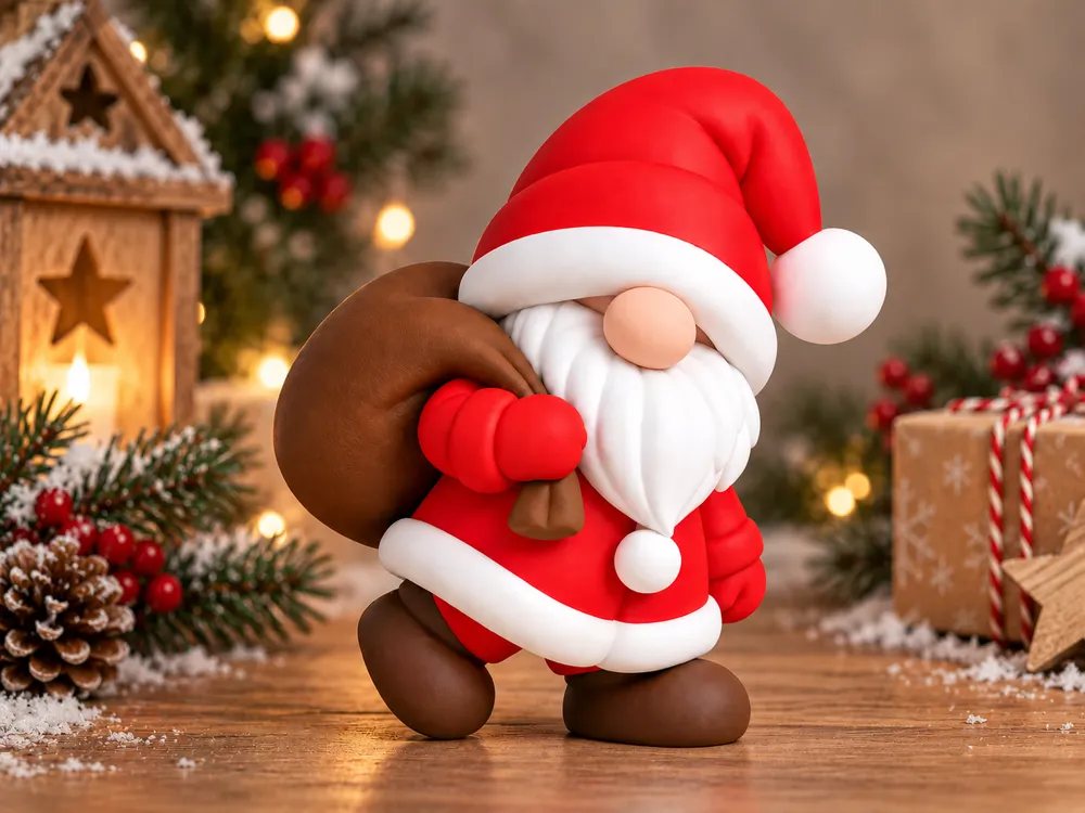 Mini Papai Noel — Saco de Natal